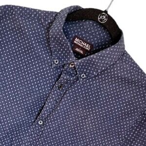 Michael Kors Mens Button Down Short Sleeve Casual Shirt Modern‎ Fit